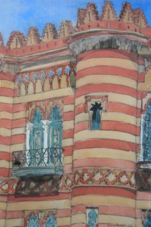 Thomas Plunkett ARWS, Gatehouse Seville, Watercolour and Gouache.